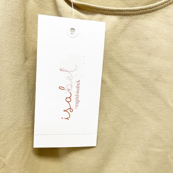 Isabel By Ingrid & Isabel Women's Beige Scoop Neck Maternity Tank Top Size Large - Picture 3 of 4